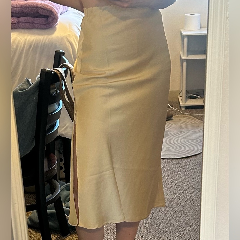 Butter yellow skirt